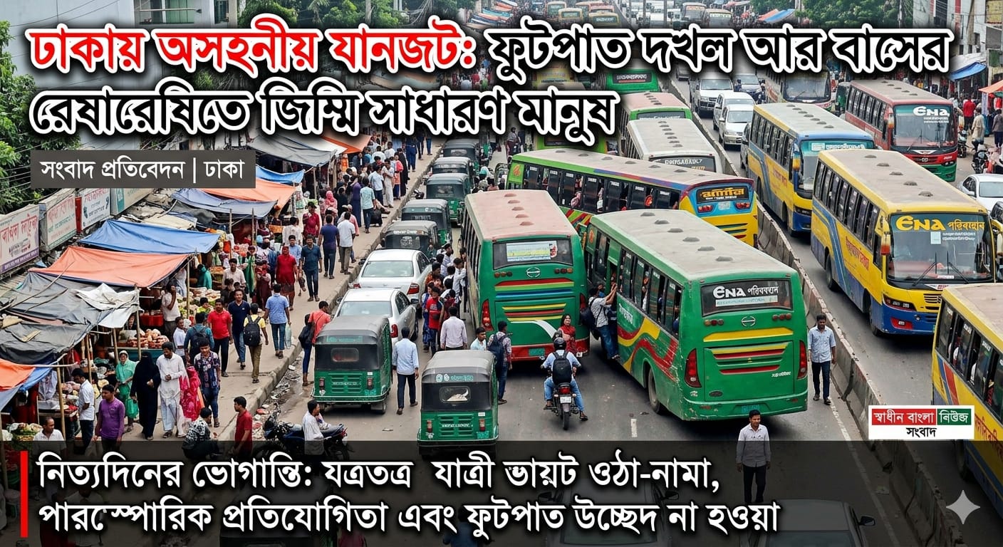 বাংলাদেশের যানজট এখন কেবল সমস্যা নয় বরং একটি নিত্যদিনের দু:সহ যন্ত্রণা: