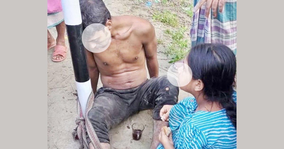 খুঁটিতে বাঁধা বাবাকে চা-রুটি খাওয়ানো সেই শিশুর পড়াশোনার দায়িত্ব নিল প্রশাসন